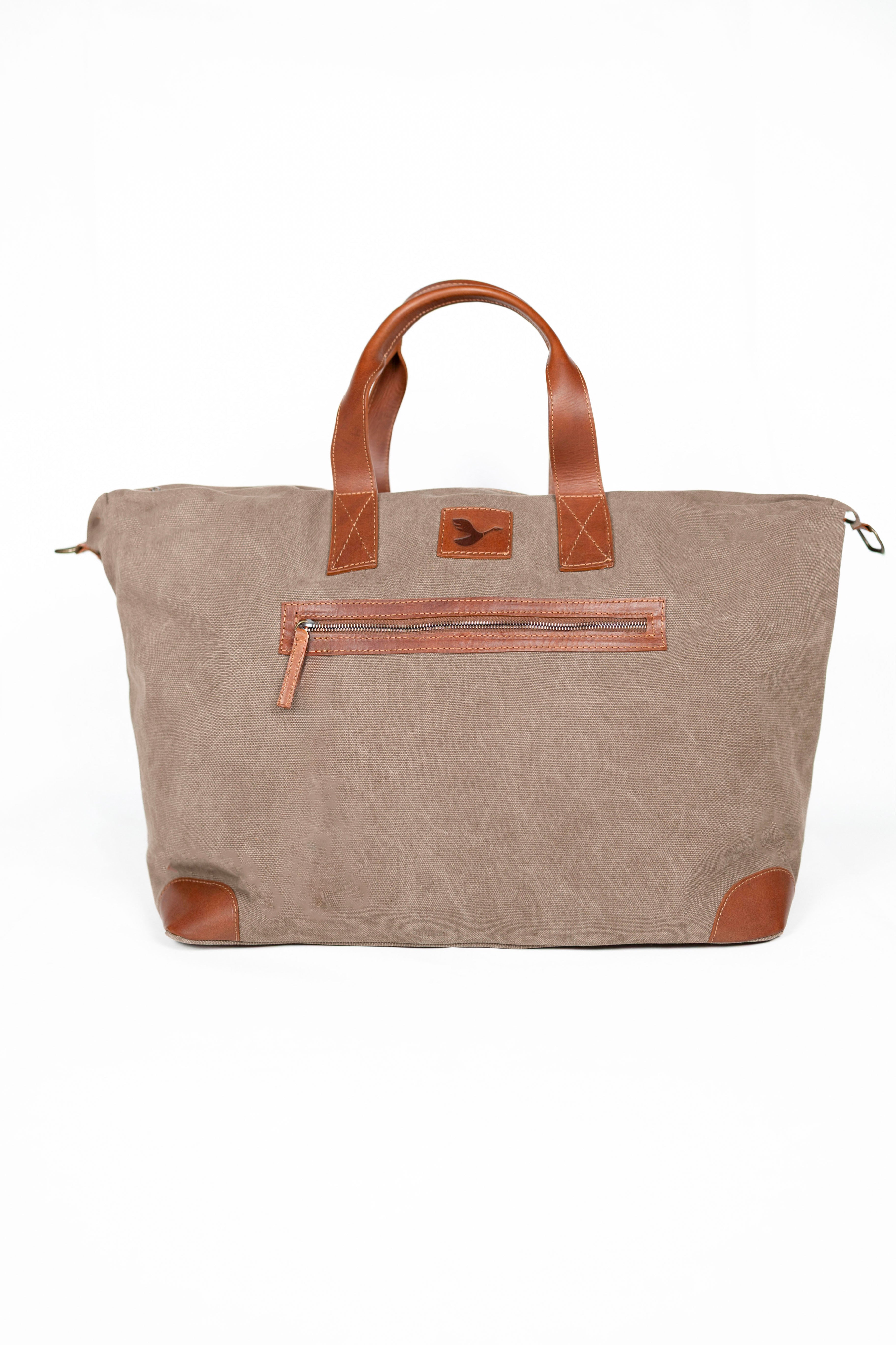 Lingua d’Oca Borsone Asia in Tessuto Canvas | Ampio e Leggero | 68x28x37 cm