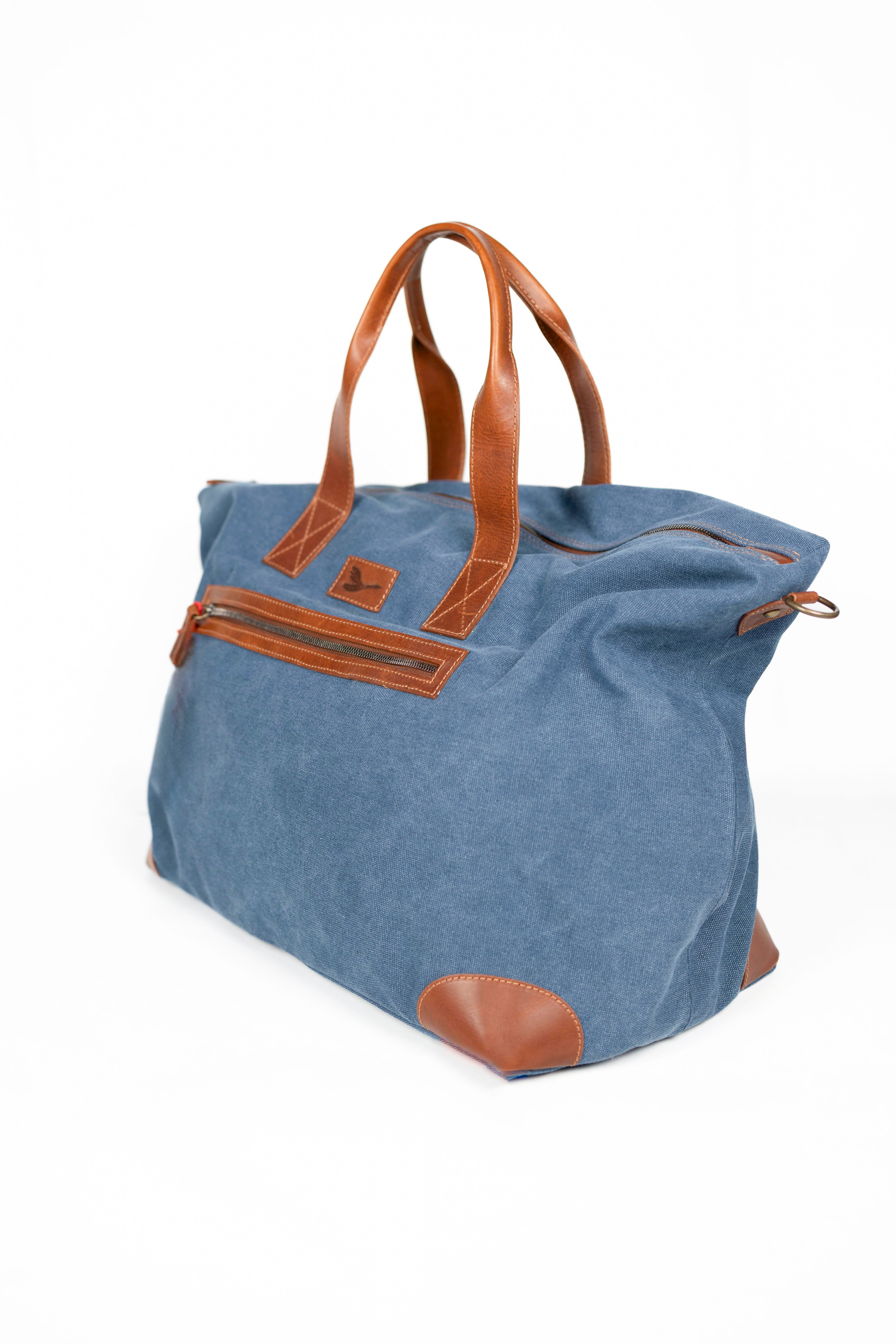 Lingua d’Oca Borsone Asia in Tessuto Canvas | Ampio e Leggero | 68x28x37 cm