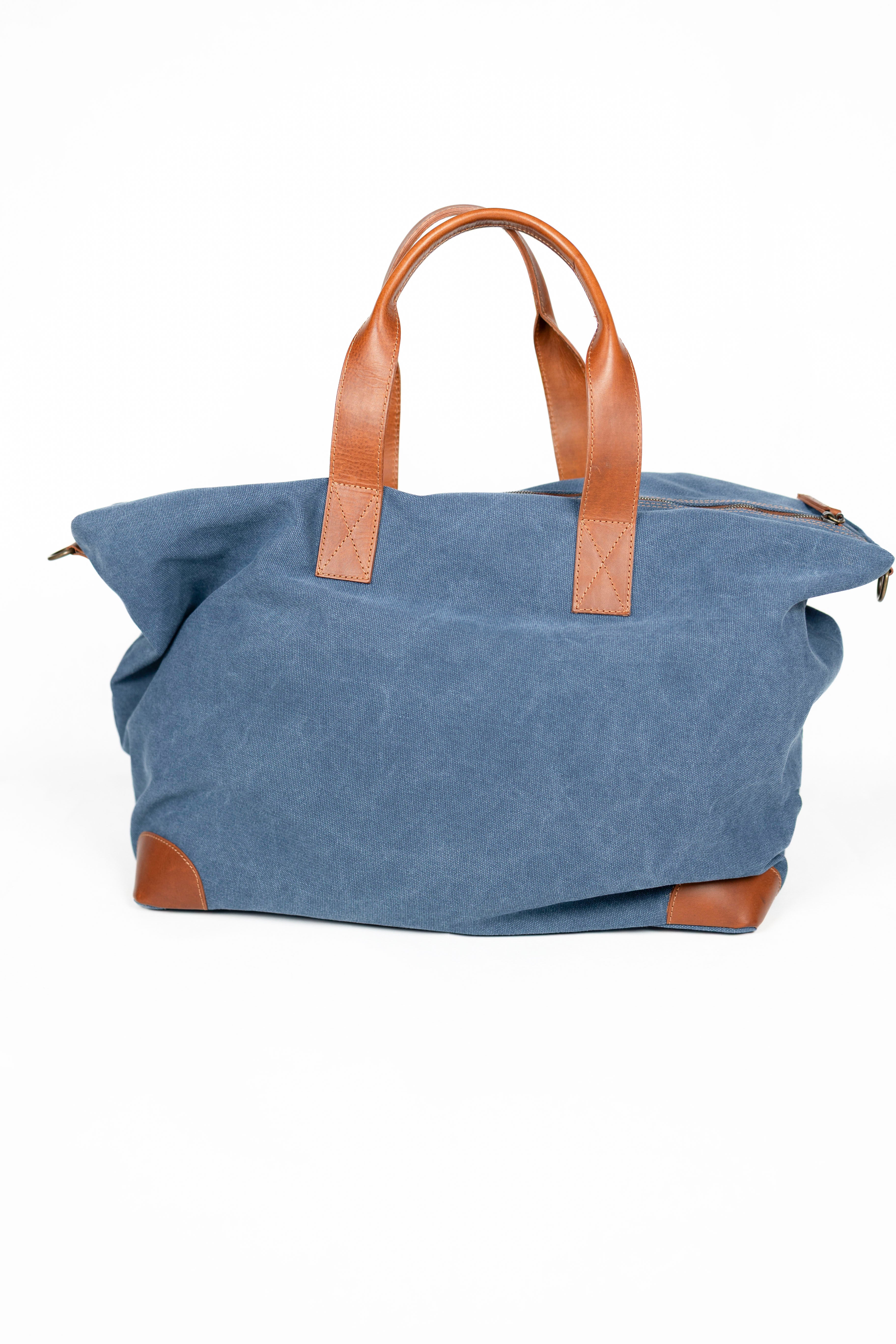 Lingua d’Oca Borsone Asia in Tessuto Canvas | Ampio e Leggero | 68x28x37 cm