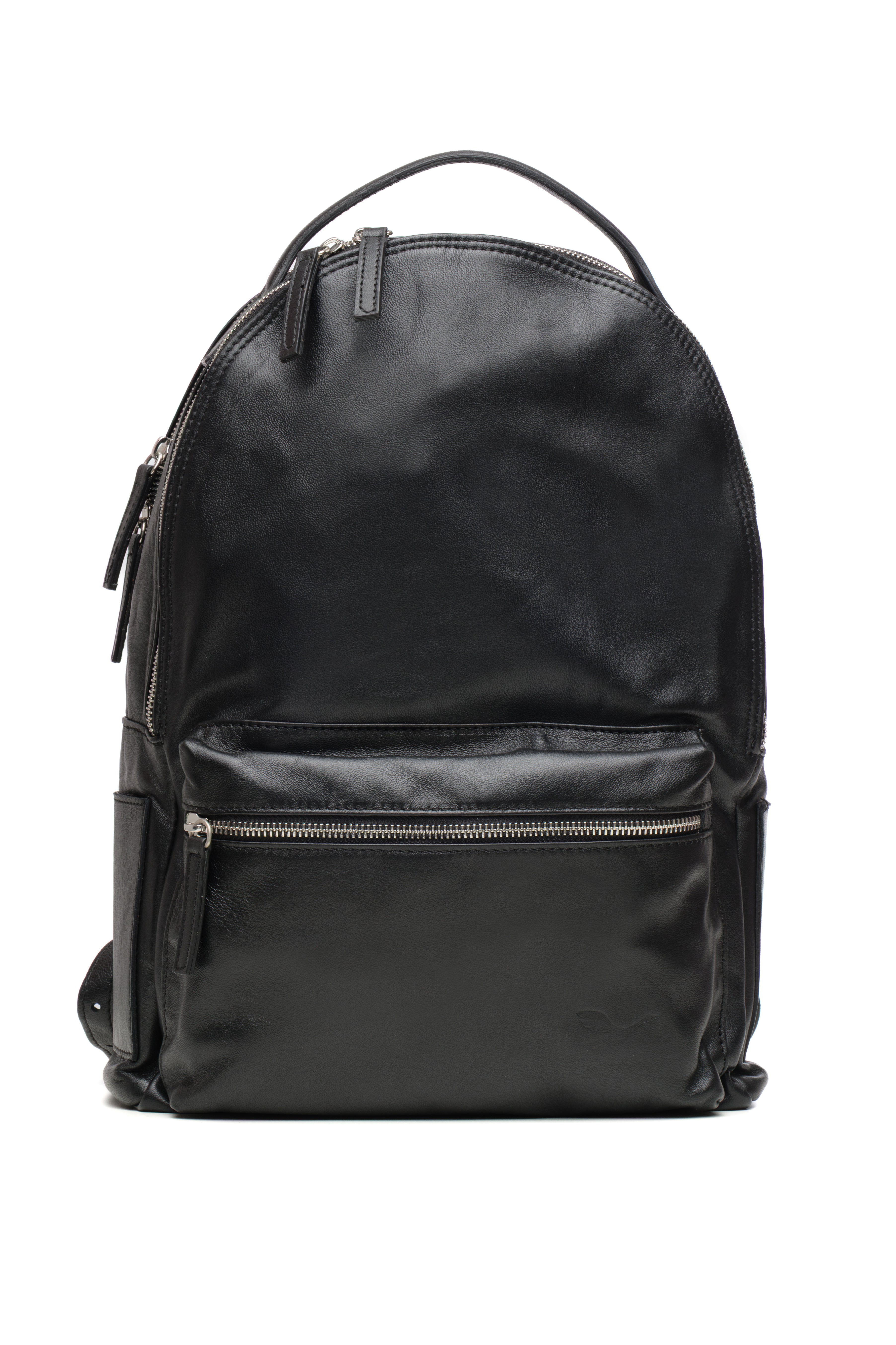 Lingua d’Oca Zaino Alex in Pelle Liscia Nappa Capretto | Trolley-Friendly & Tasca Frontale | 30x15x42 cm