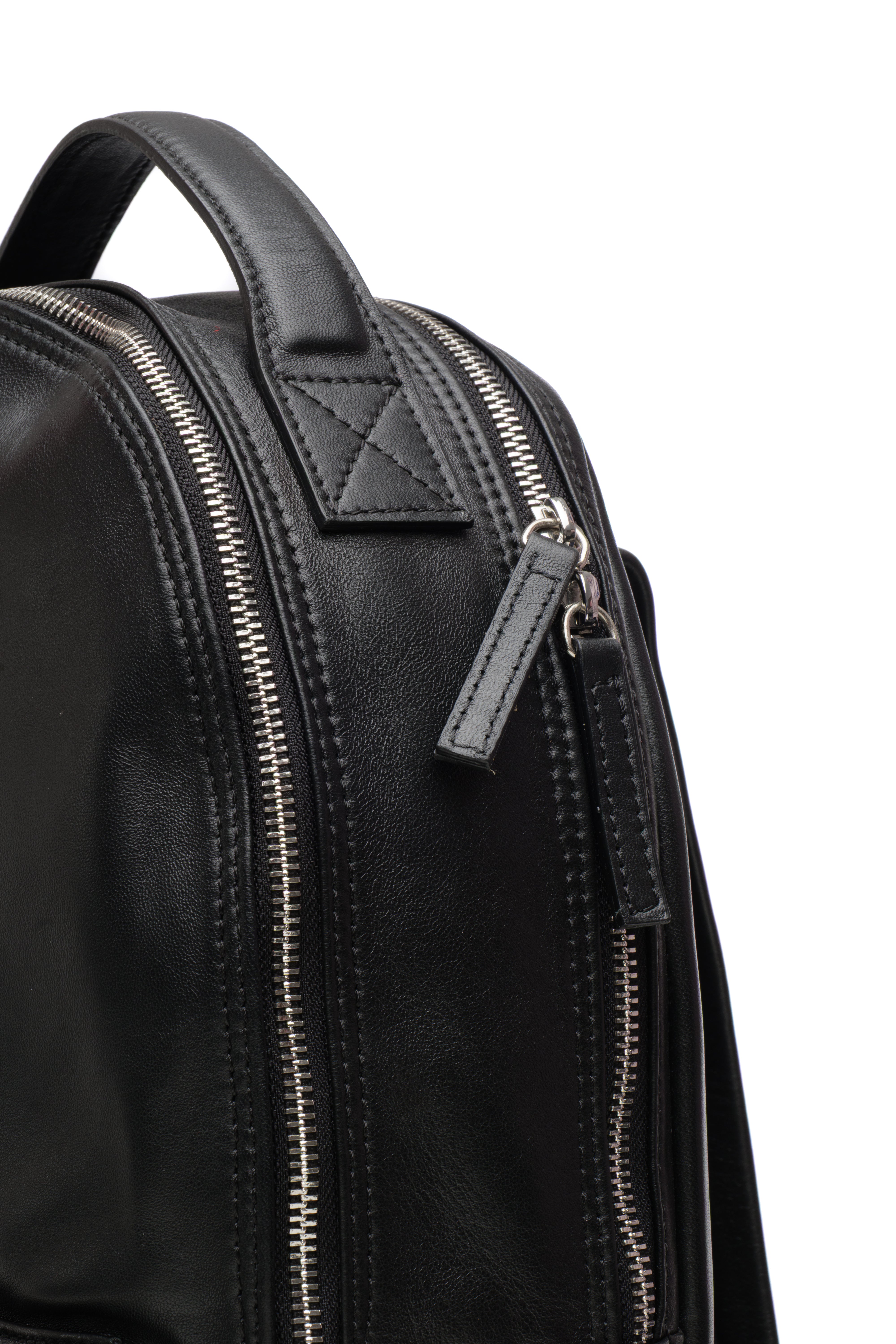 Lingua d’Oca Zaino Alex in Pelle Liscia Nappa Capretto | Trolley-Friendly & Tasca Frontale | 30x15x42 cm