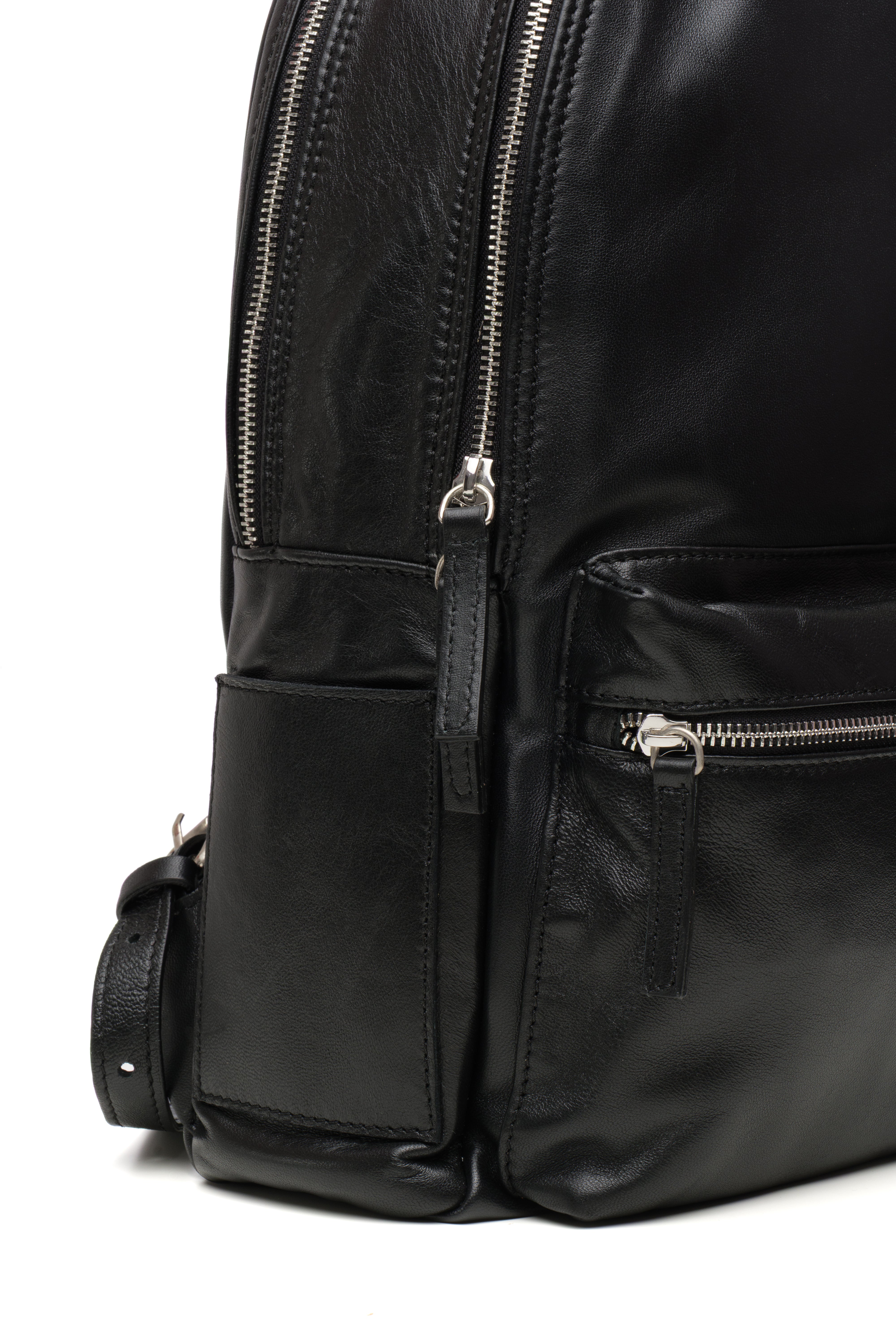 Lingua d’Oca Zaino Alex in Pelle Liscia Nappa Capretto | Trolley-Friendly & Tasca Frontale | 30x15x42 cm