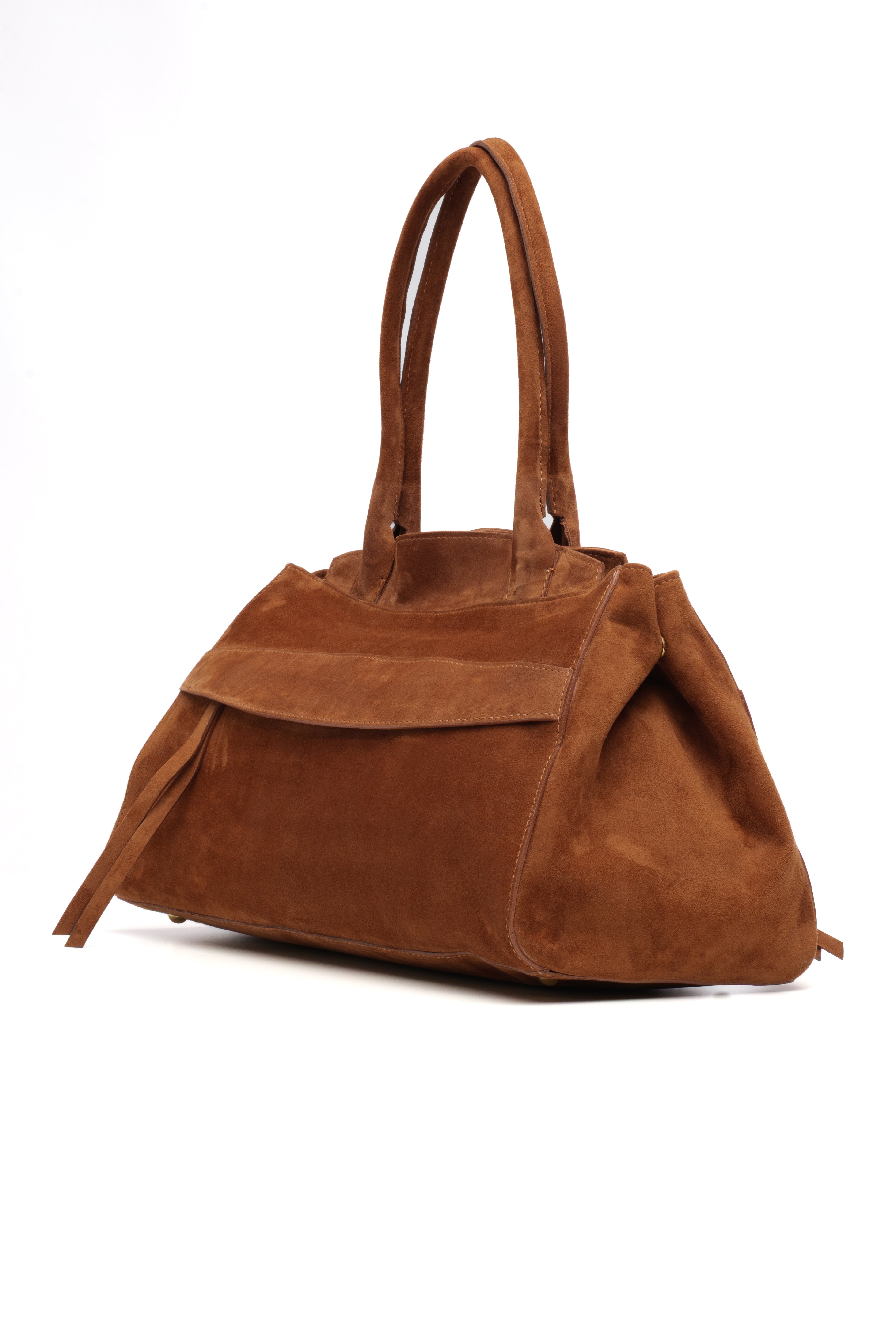 Lingua d’Oca Borsa Maya in Pelle Scamosciata 46x20x27 cm