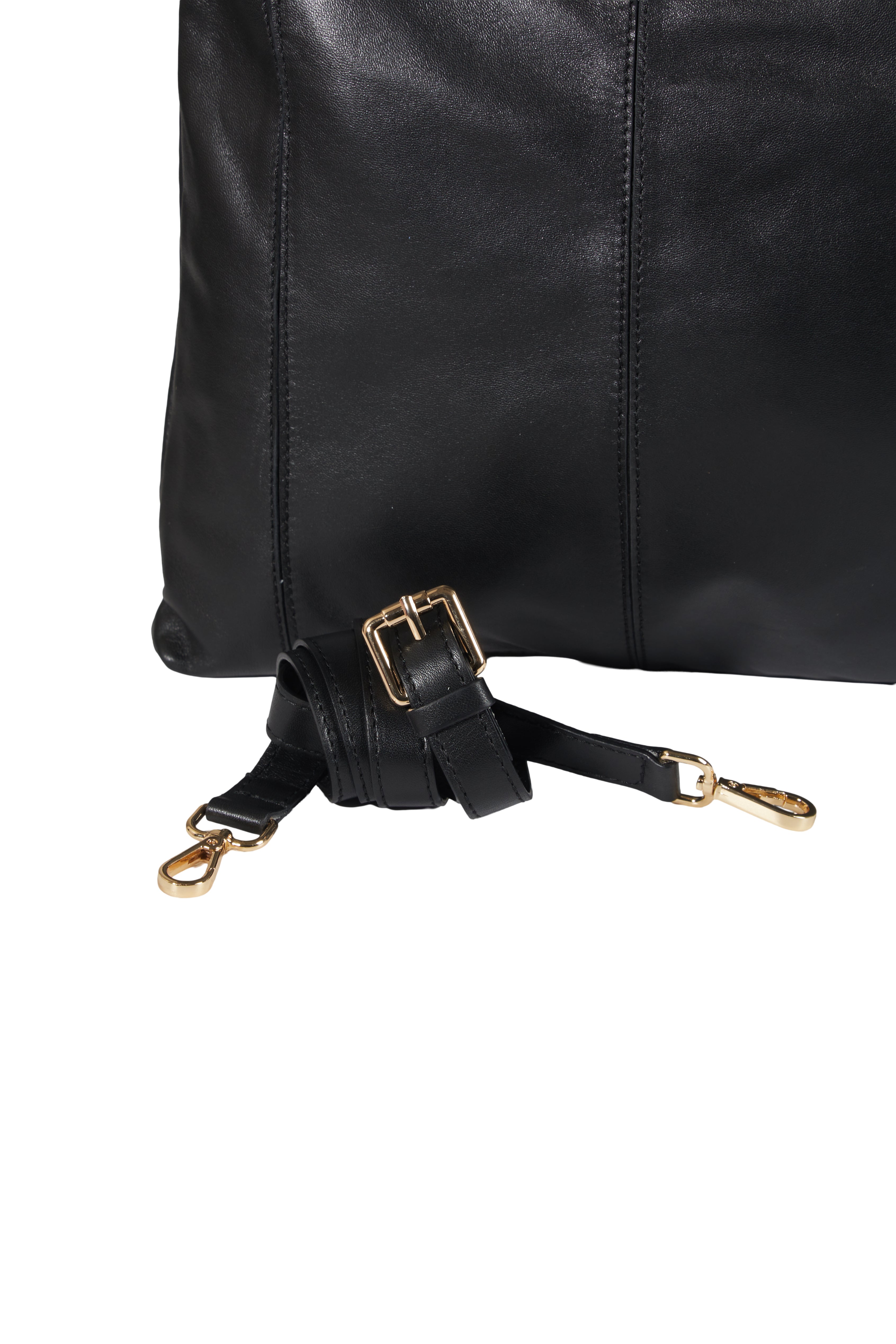 Lingua d’Oca Viola Borsa in Pelle Liscia Nappa Capretto con Manico Intrecciato 44x40x4 cm