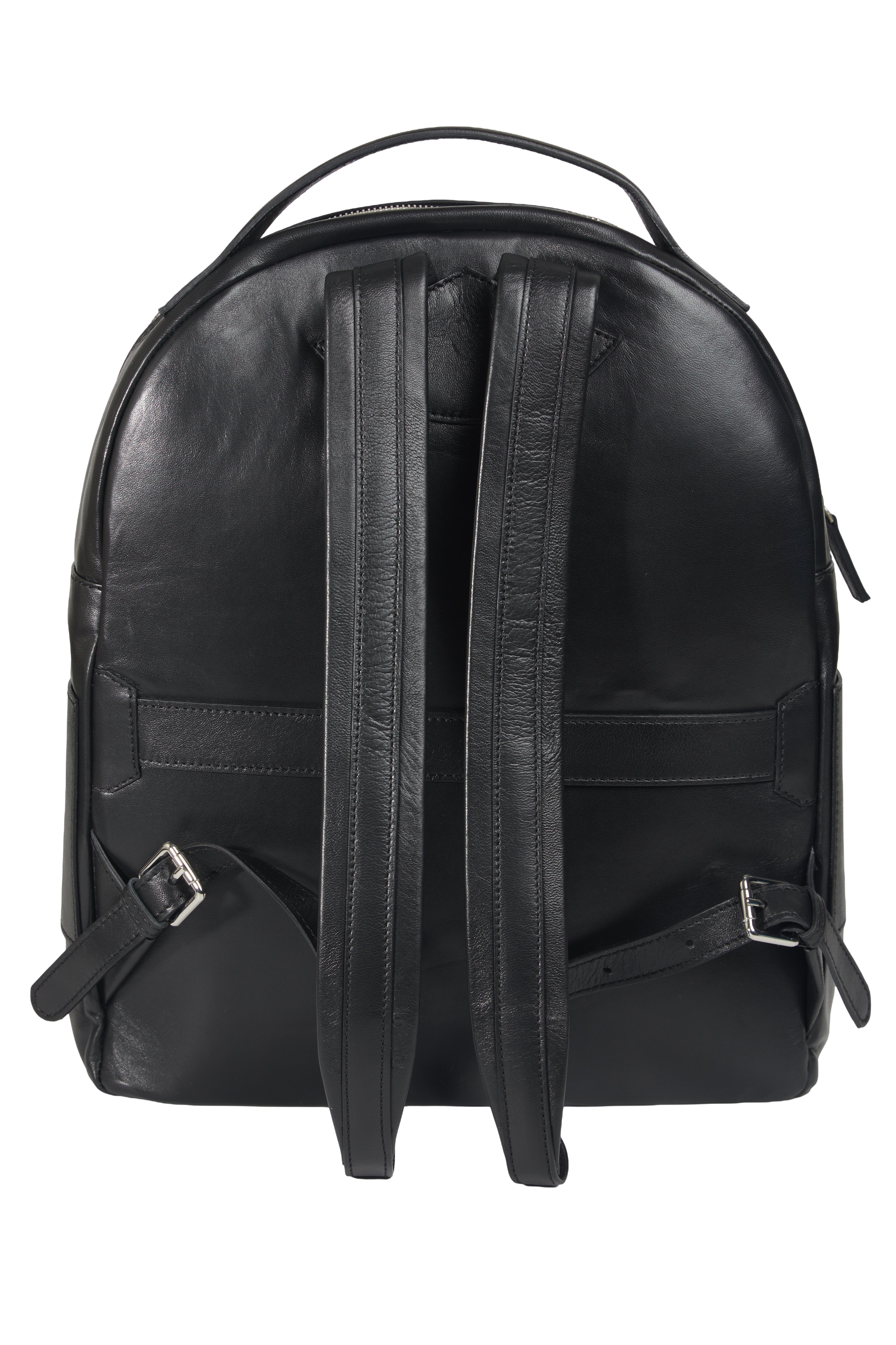 Lingua d’Oca Zaino Nadia in Pelle Liscia Nappa Capretto | Tasche Frontali & Design Funzionale | 35x22x44 cm