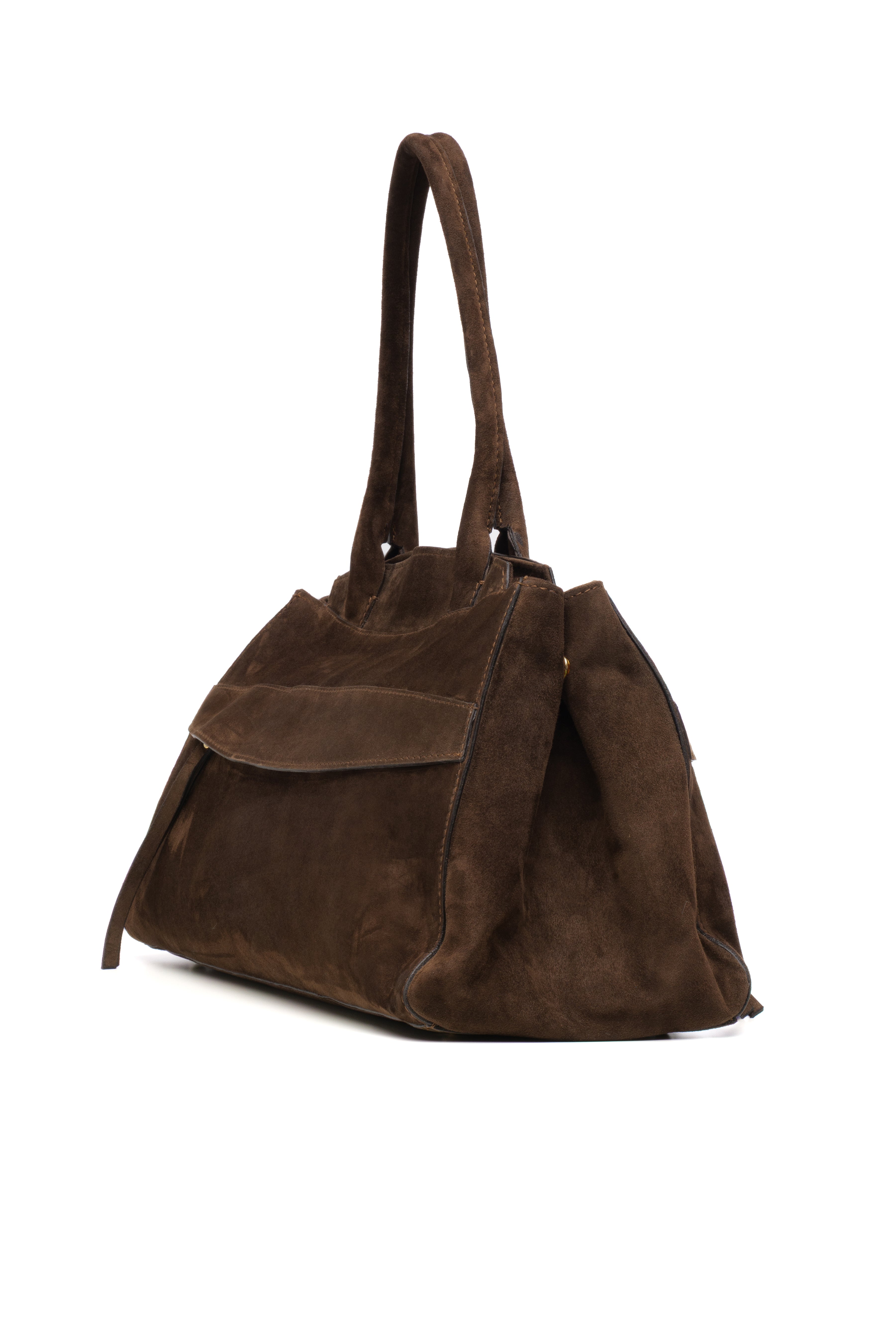 Lingua d’Oca Borsa Maya in Pelle Scamosciata 46x20x27 cm