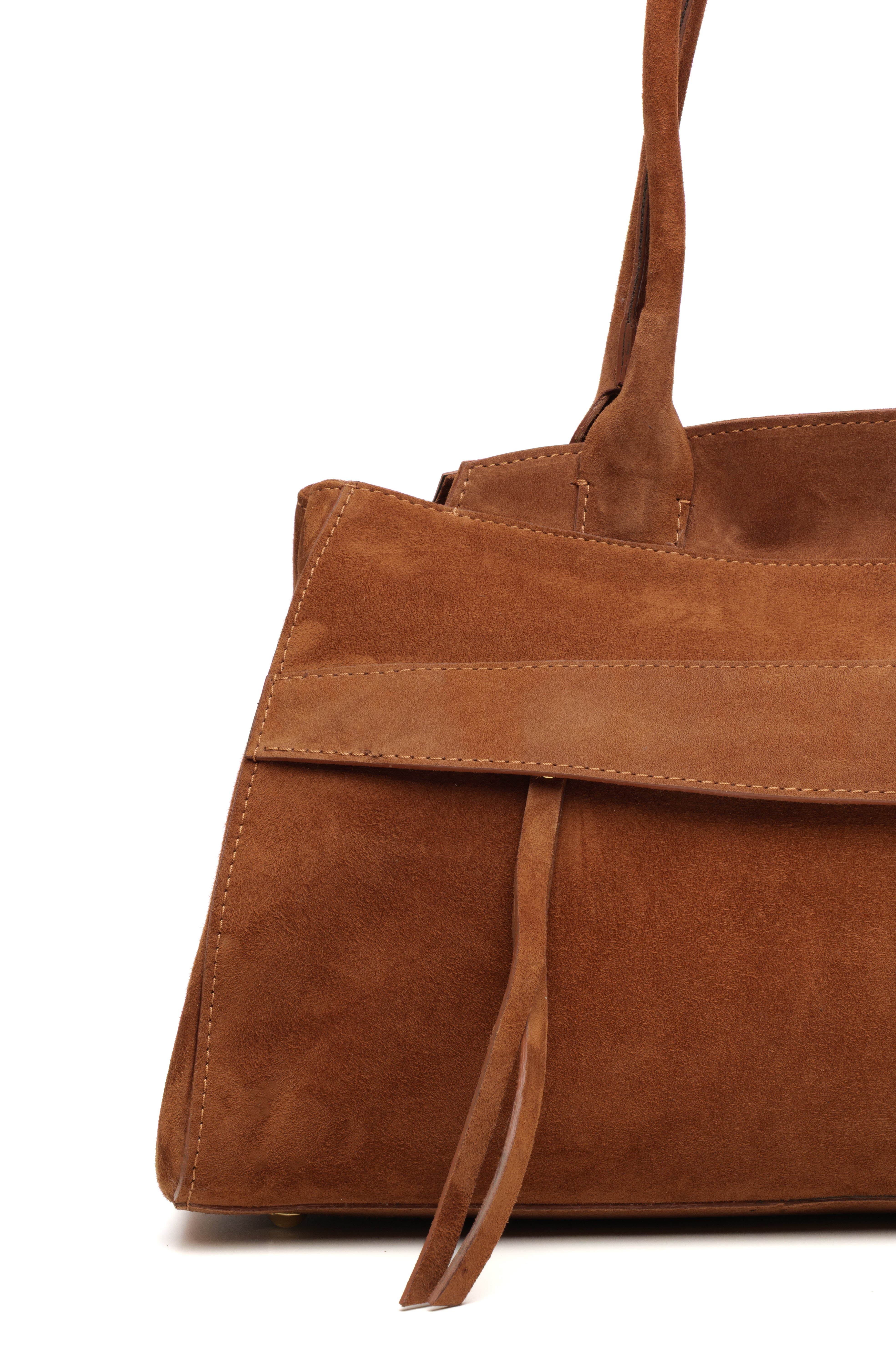 Lingua d’Oca Borsa Maya in Pelle Scamosciata 46x20x27 cm